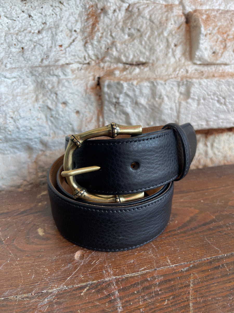 BLACK 2.5" SOFT CALF BELT