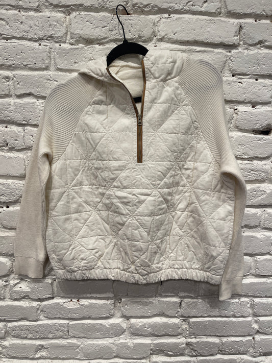 MIXED MEDIA SWEATER JET STREAM