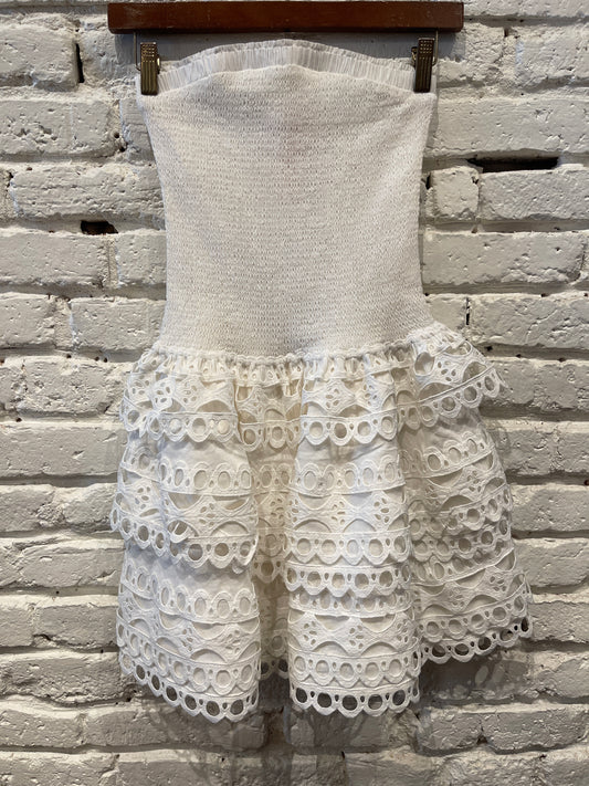 JESSA TRIM DRESS WHITE