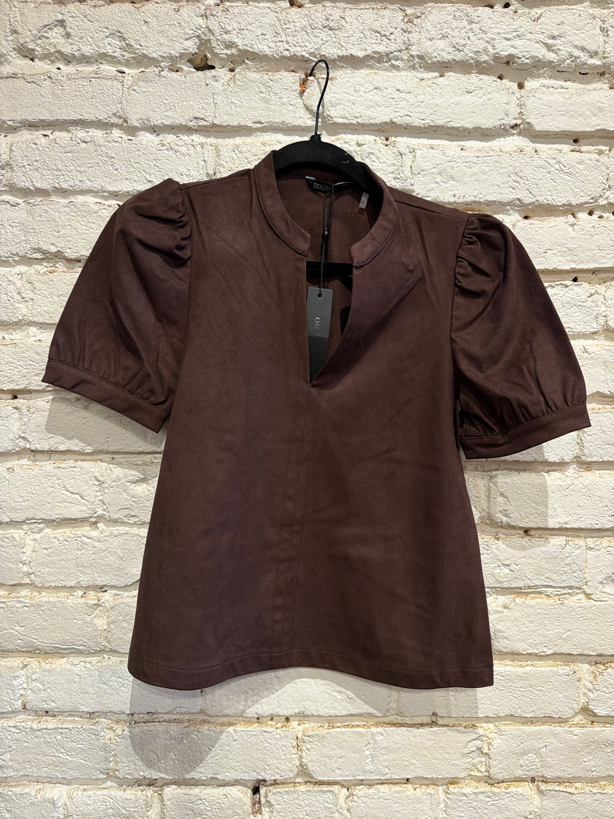 BROWN SUEDE TOP 75871