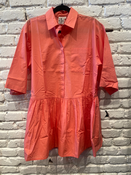 SHIRT DRESS CORAL
