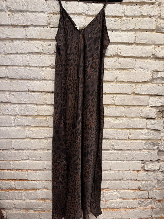 MAXI SLIP DRESS LEOPARD