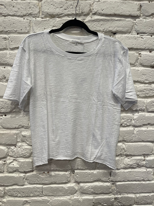 HALF SLEEVE CREW TEE WHITE