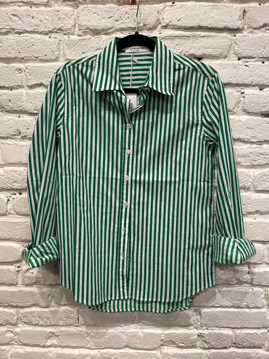 GISELE BUTTON UP GRASS STRIPE