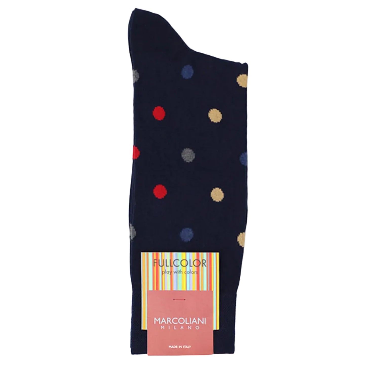 Multicolor Dots Socks (Navy)