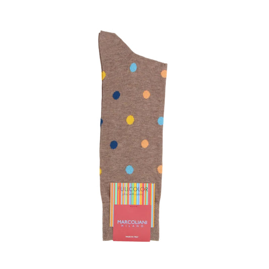 Multicolor Dots Socks (Glaces Brown)