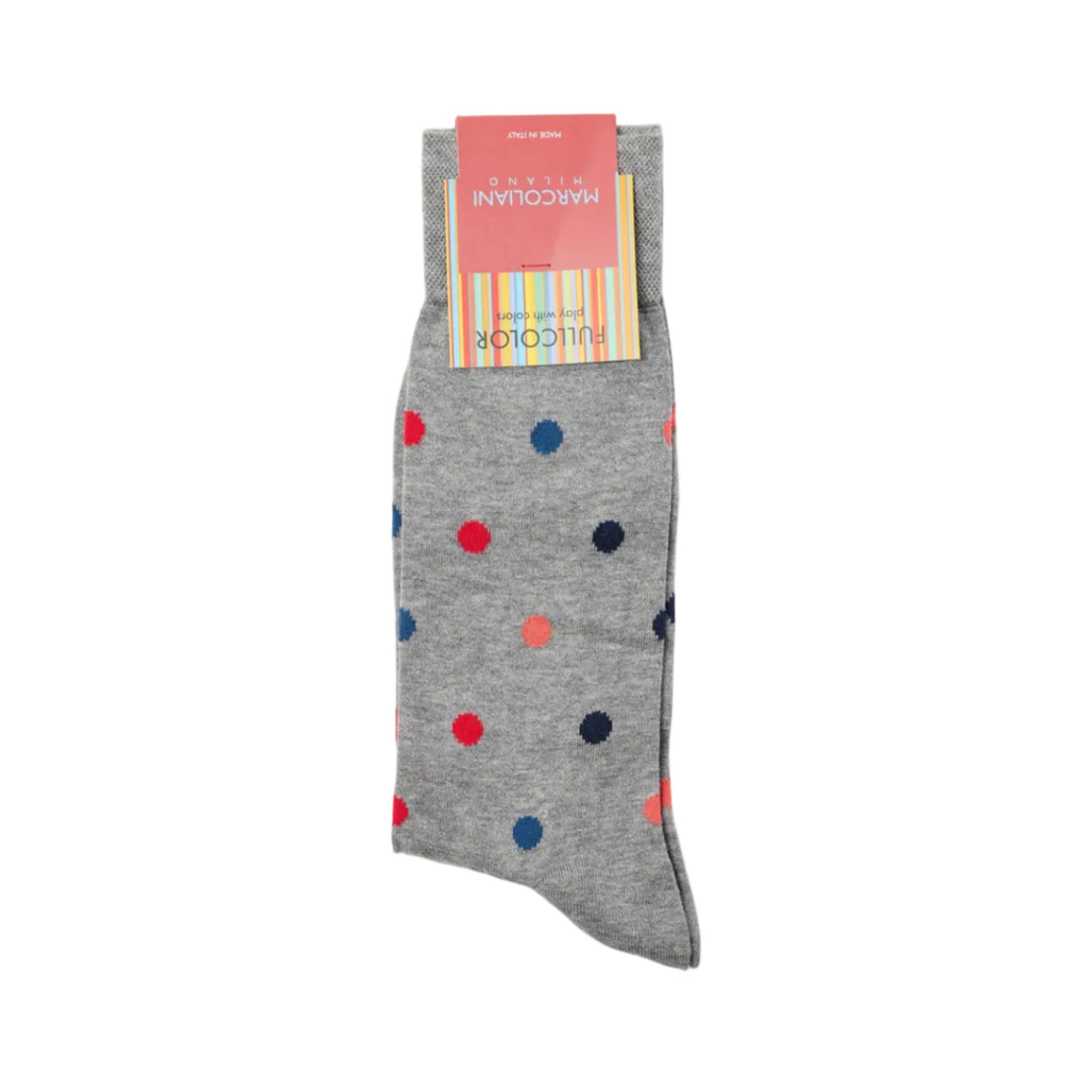 Multicolor Dots Socks (Flannel Grey)