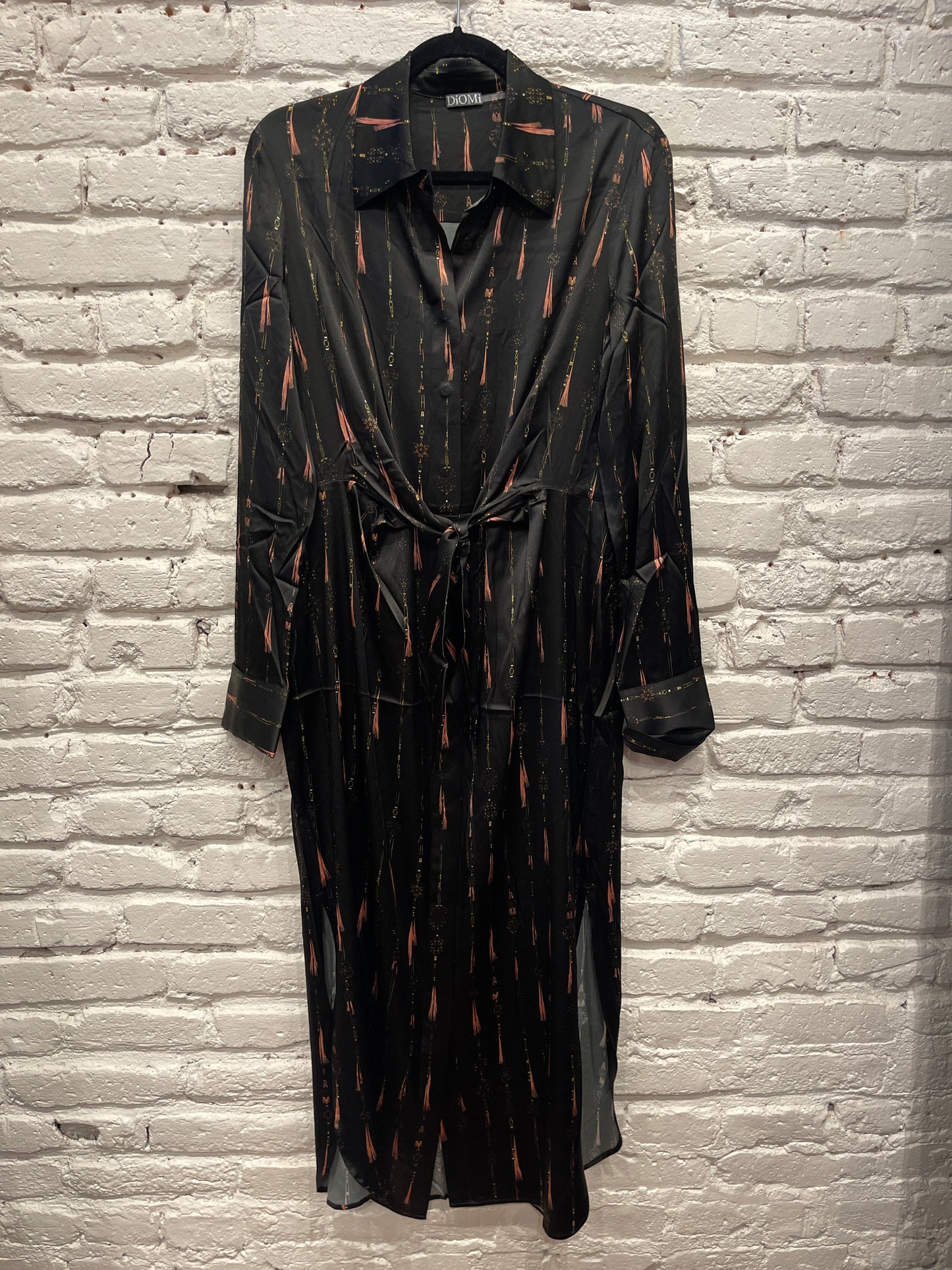 BLACK AND BRONZE TIE DRESS DM3003S