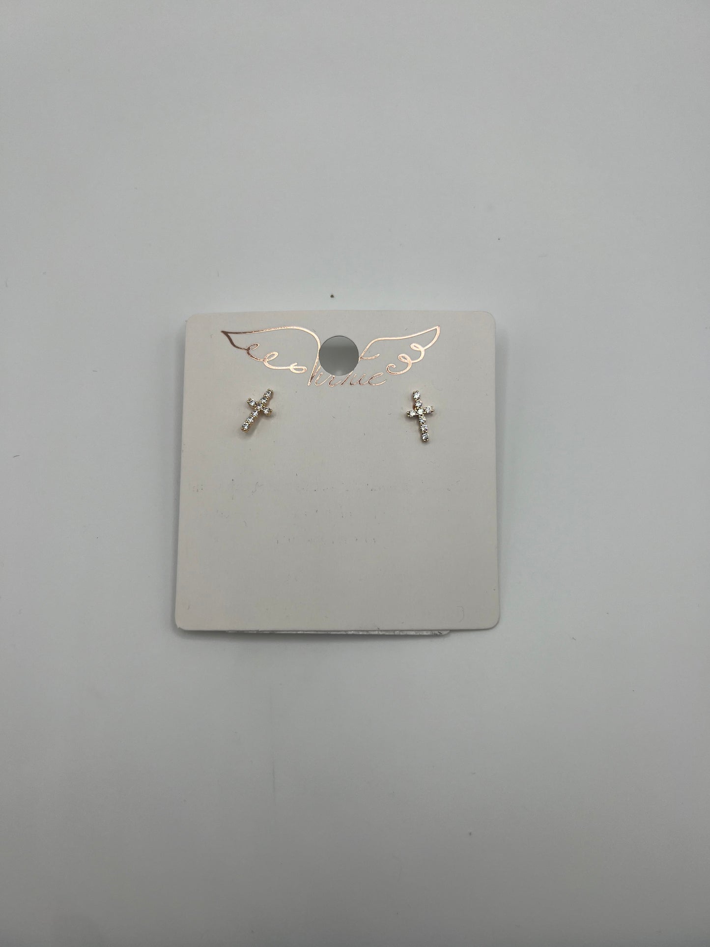 PAVE CROSS STUD 9111