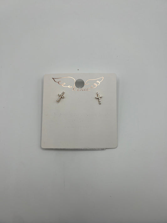 PAVE CROSS STUD 9111