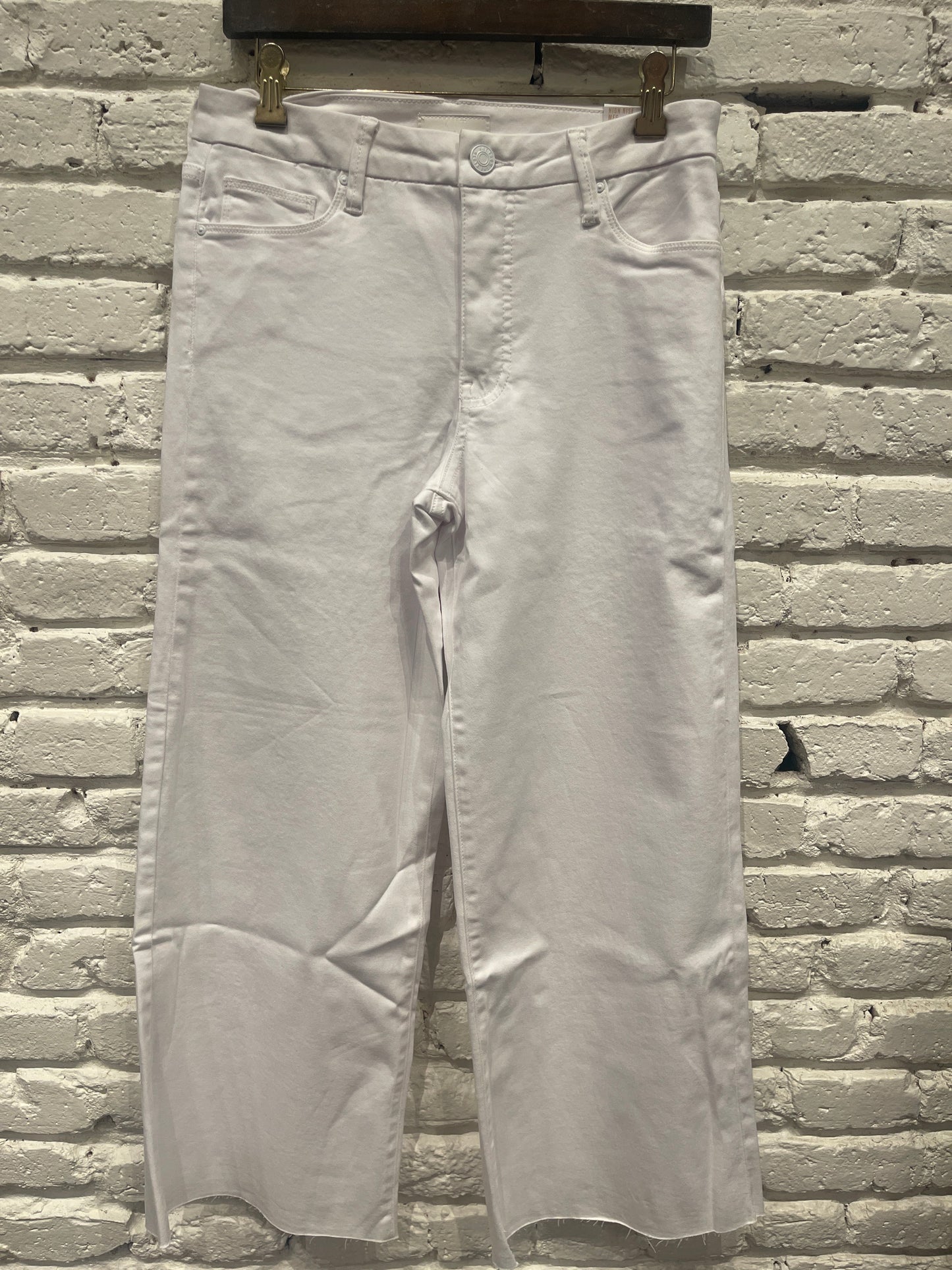 MEG HIGH RISE WIDE LEG OPTIC WHITE