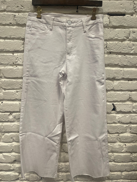MEG HIGH RISE WIDE LEG OPTIC WHITE