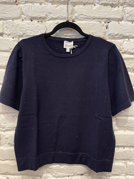NAVY KNIT TOP KF5017