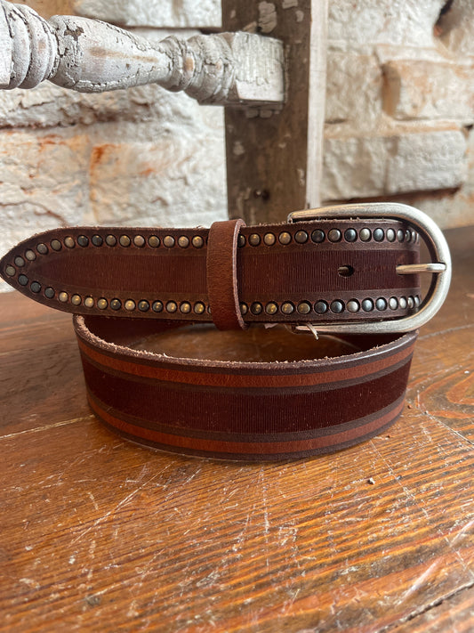 ITALIAN TRIPLE STRIPE CONAG 1.5" BELT