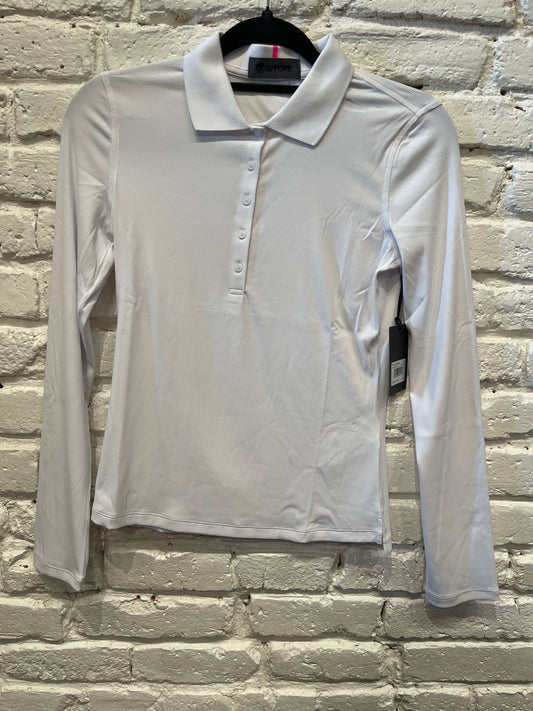 TECH NYLON LS POLO SNOW