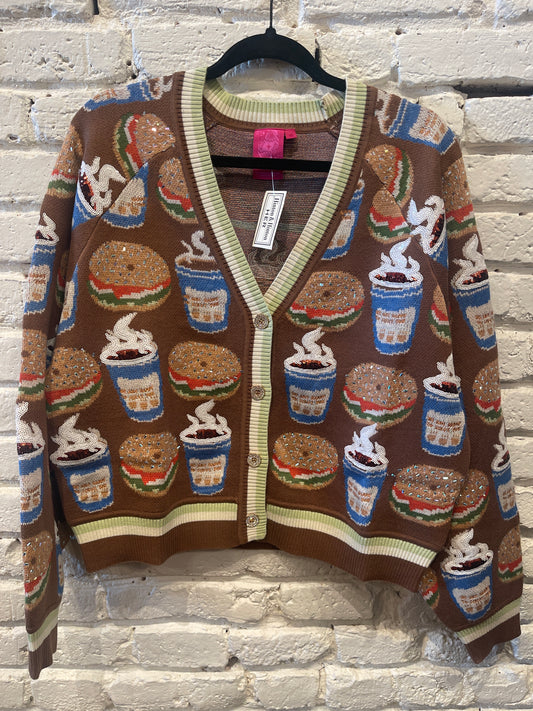 COFFEE & BAGEL CARDIGAN