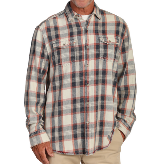 Winston Genuine Indigo Plaid Shirt (Red Indigo)