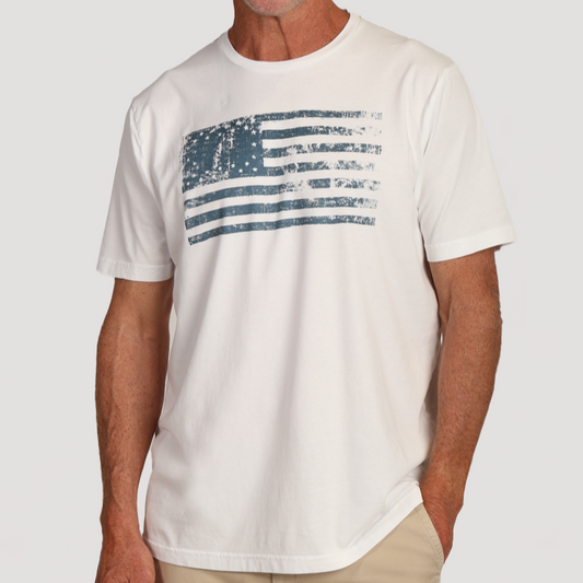 Vintage Combed Cotton Crew (White)