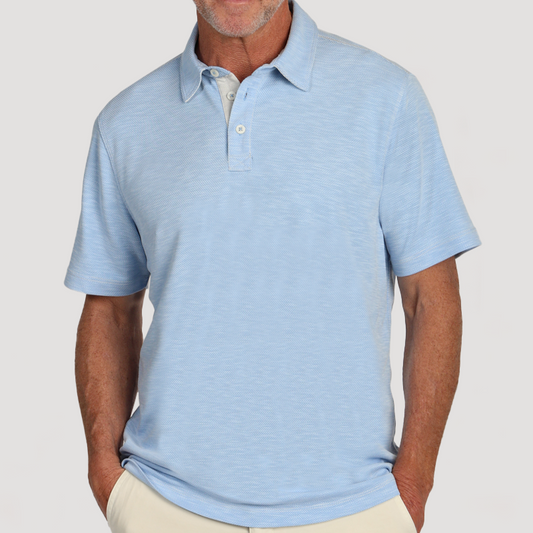 Sueded Dobby Modal Tencel Polo (Sky)