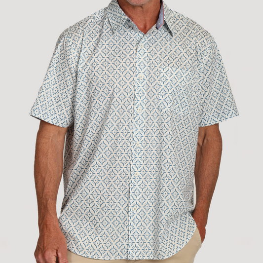 Aspen Stretch Shoreline Shirt (Blue)