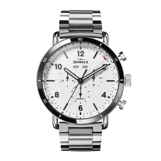 Canfield Sport Chronograph Watch 45MM - White