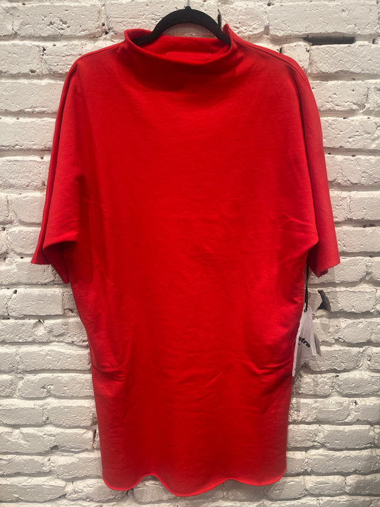 BONI RED MOCK NECK DRESS