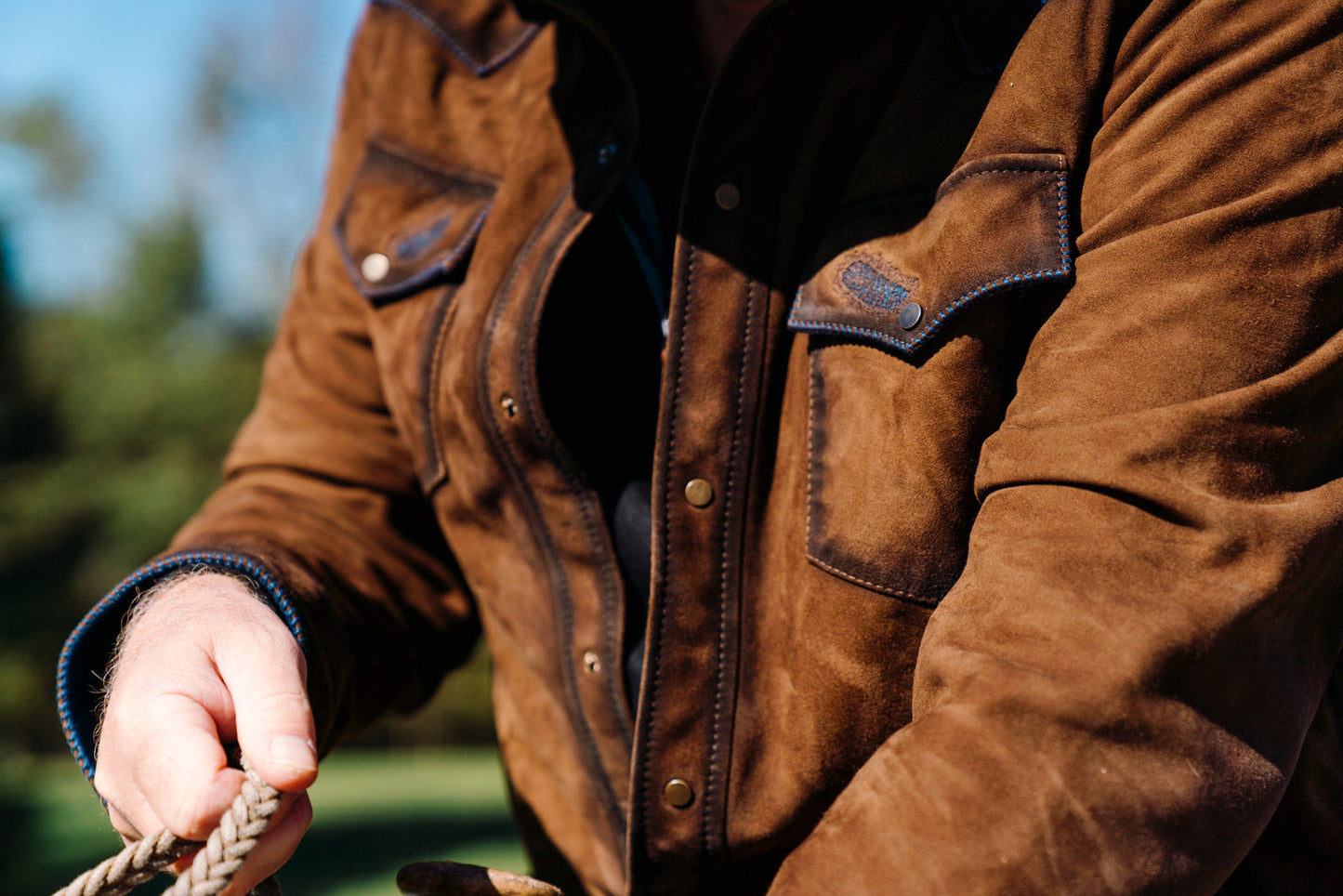 Chocolate Suede Shirt Jacket