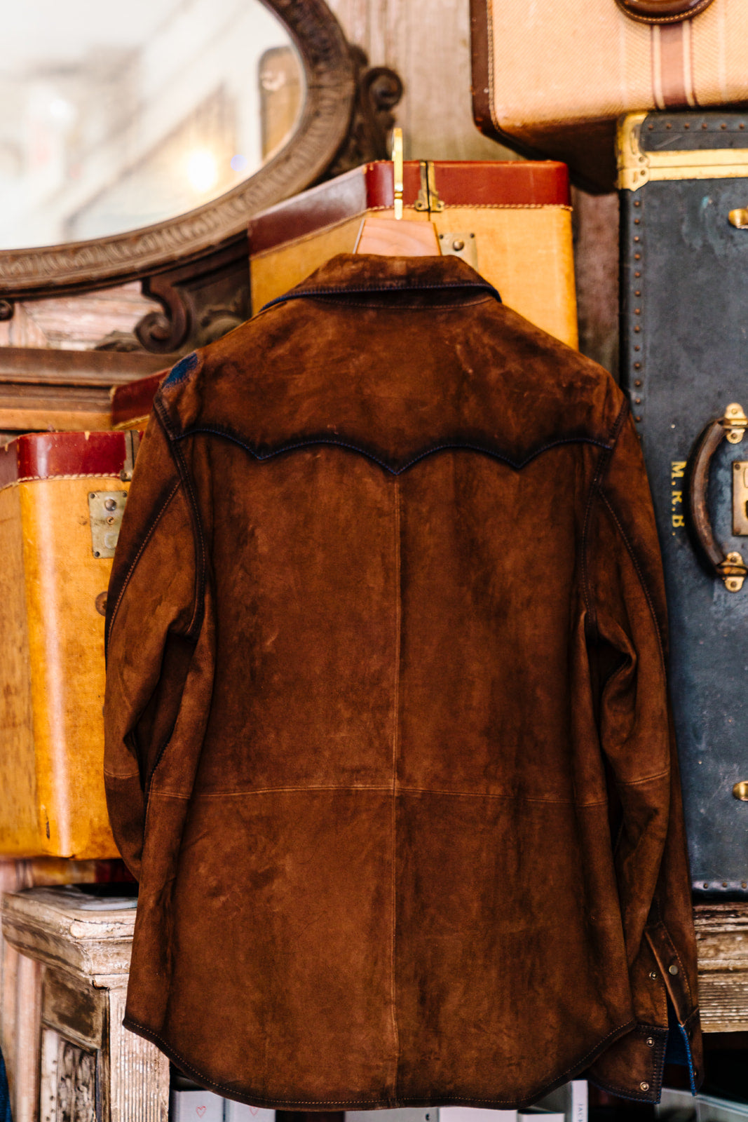Chocolate Suede Shirt Jacket