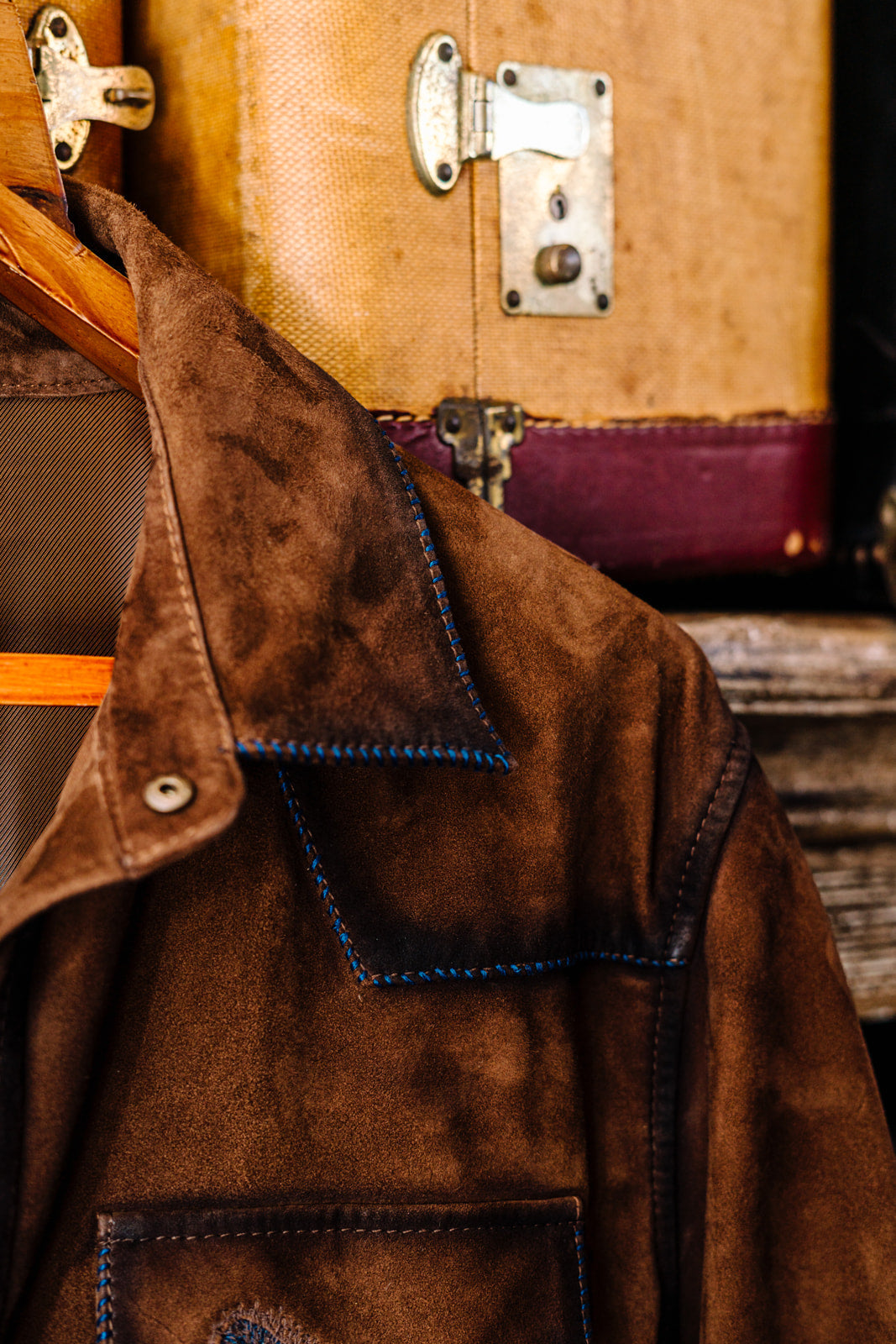 Chocolate Suede Shirt Jacket
