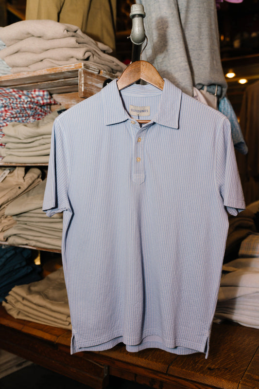 Sundunes Short Sleeve Ribbed Polo (Rain)