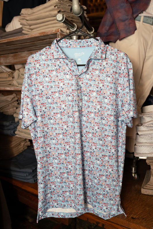 Destination Oxford Polo (Gulf Blue)