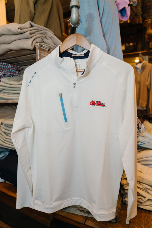 Ole Miss Verge Performance Quarter-Zip (White)