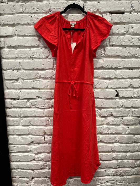 RILEY DRESS POPPY RED