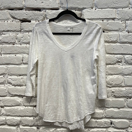3/4 SLEEVE V-NECK TEE IVORY