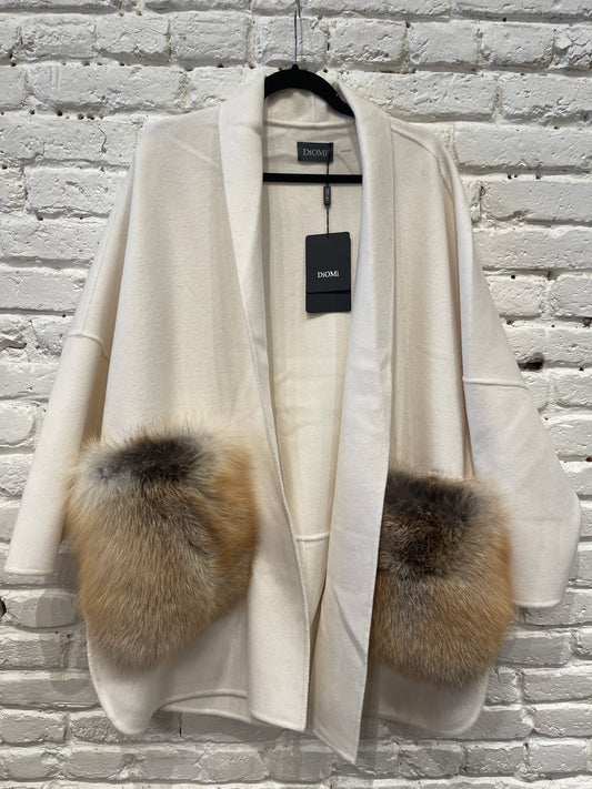CASHMERE / WOOL & FOX POCKET IVORY DM9622