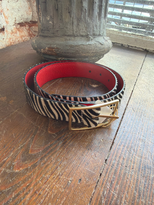 ZEBRA/RED REVERSIBLE BELT 1 1/4