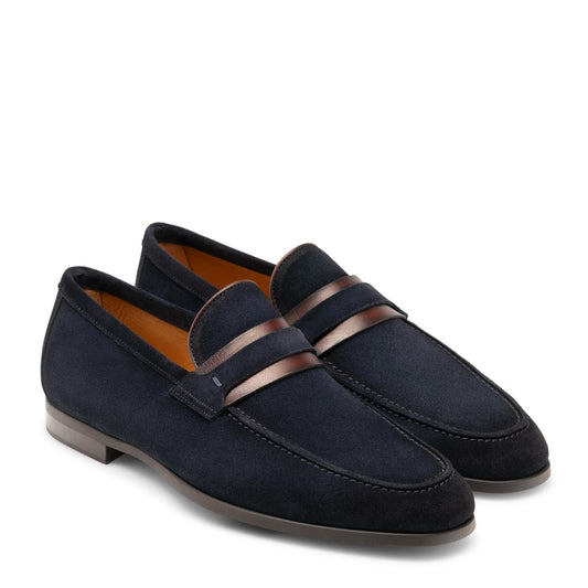 Daniel Penny Loafer (Navy/Mid Brown Suede)