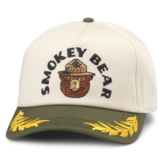 Club Captain Hat - Smokey Bear (Ivory/Army Green)