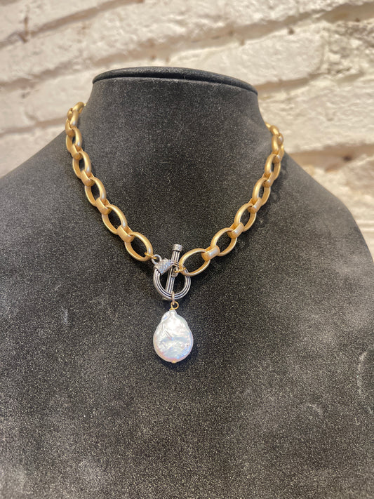 8345CP 16" OVAL ROLO W DISC PEARL