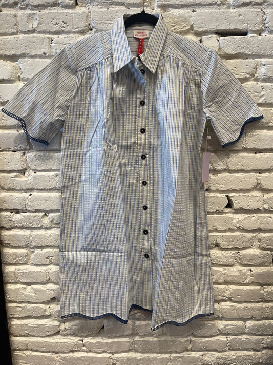 MEGAN DRESS BLUE STRIPE