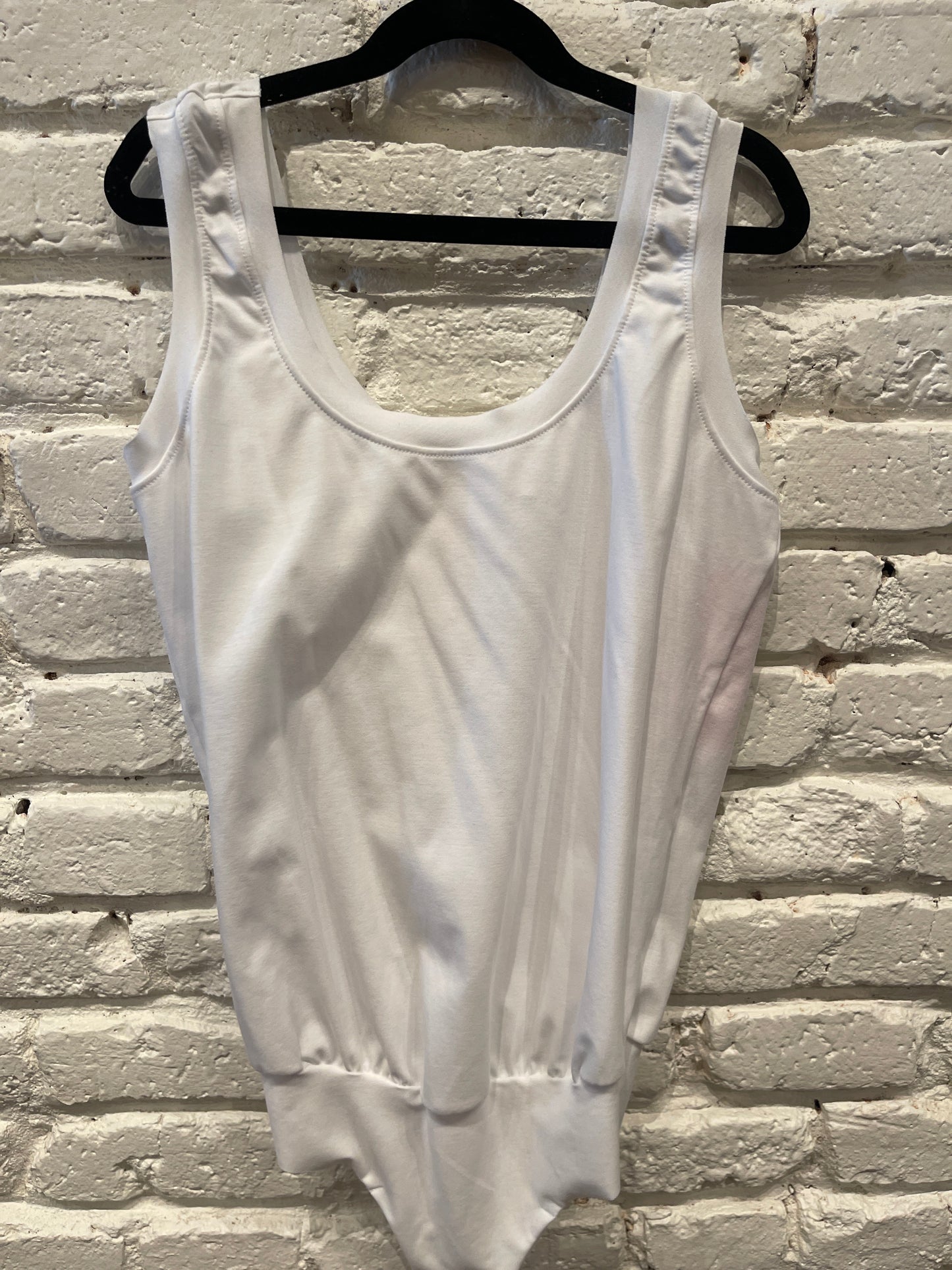 ESSENTIAL COTTON TANK BODYSUIT WHITE