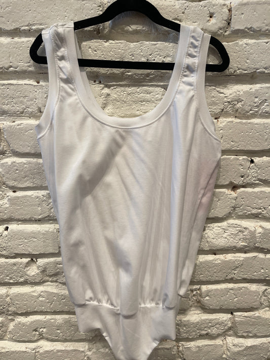 ESSENTIAL COTTON TANK BODYSUIT WHITE