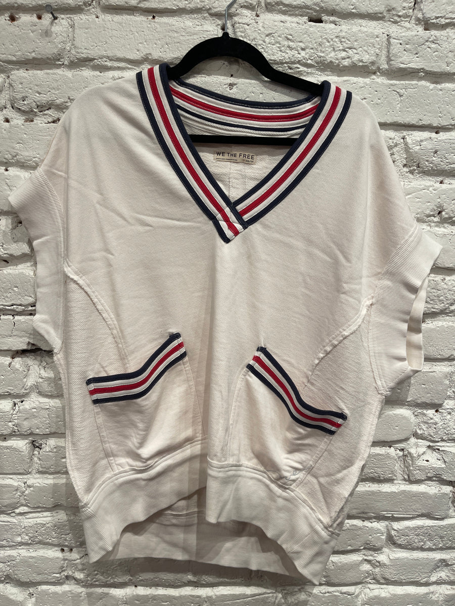 IVY PULLOVER VEST IVORY COMBO