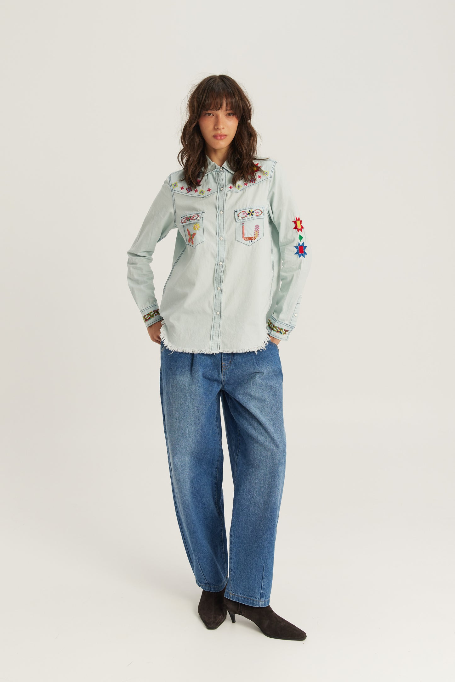 OPAL EMBROIDERED DENIM SHIRT