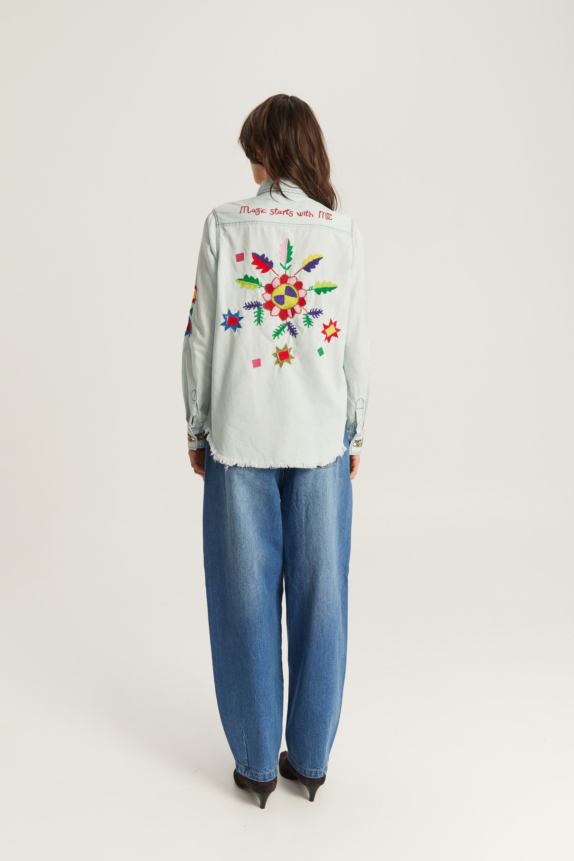 OPAL EMBROIDERED DENIM SHIRT