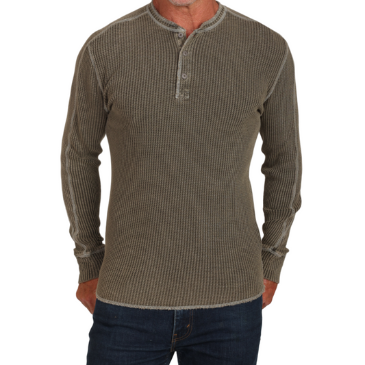 Fillmore Chunky Waffle Henley (Carbon)