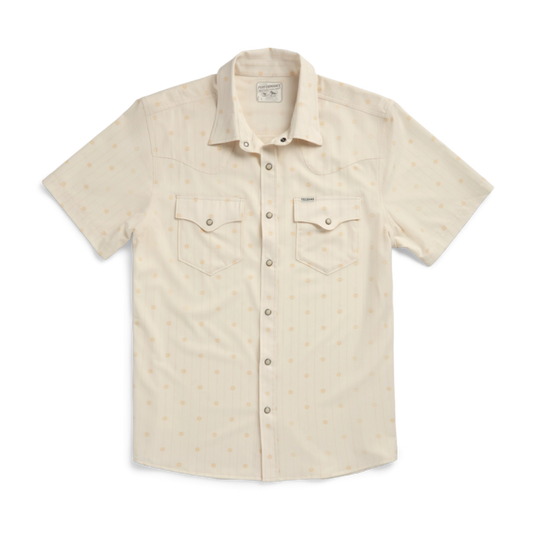 Tecovas Performance Western Short Sleeve Pearl Snap (Light Sand/Multi)