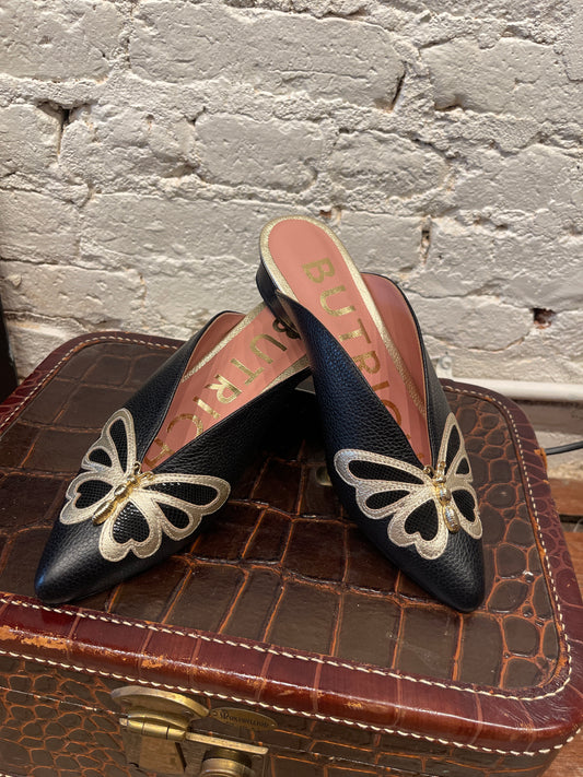 MARIANA BUTTERFLY MULE BLACK