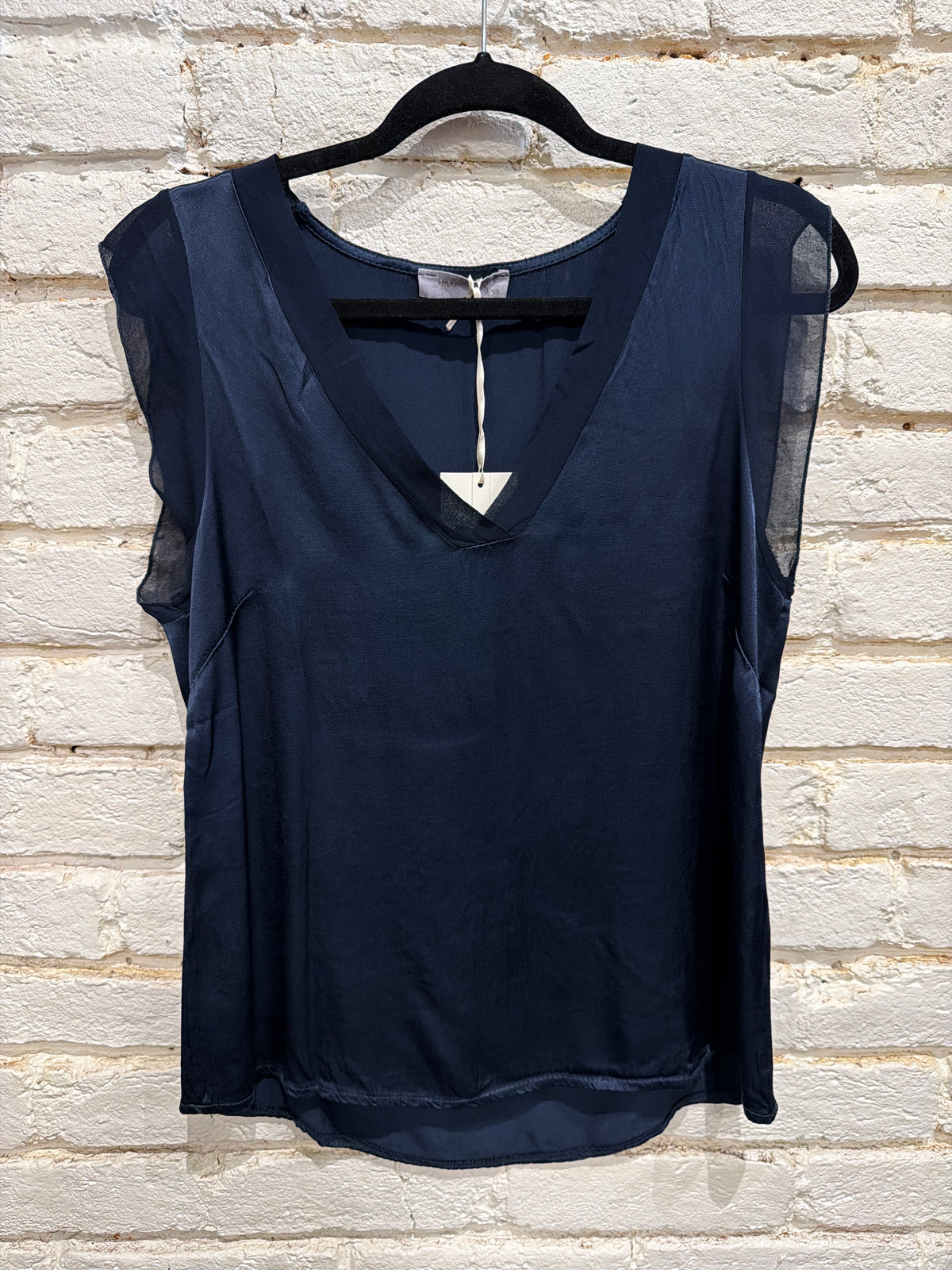 V-NECK SL TOP NAVY