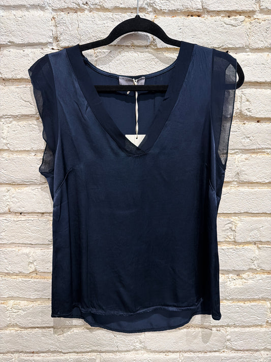 V-NECK SL TOP NAVY